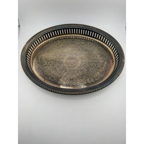 Baldwin‎ Silver Plate Large Oval Serving Tray - Picture 2 of 7